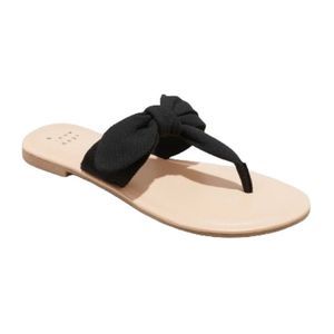 A New Day Black Hannah Knotted Bow Sandals